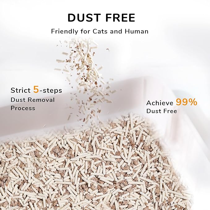 FUKUMARU Mixed Cat Litter (Apple Wood) 4*2.7 kg/6 LB (4 Package) - Image 2