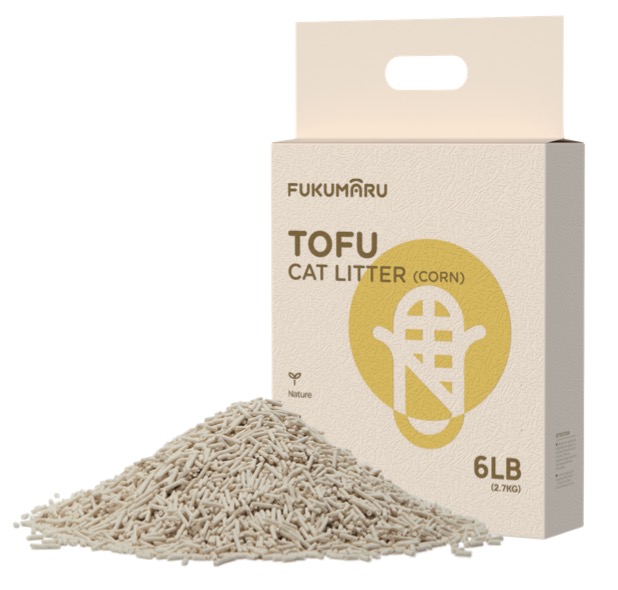 FUKUMARU Corn Tofu Cat Litter 4*2.7 kg/6 LB (4 Package)