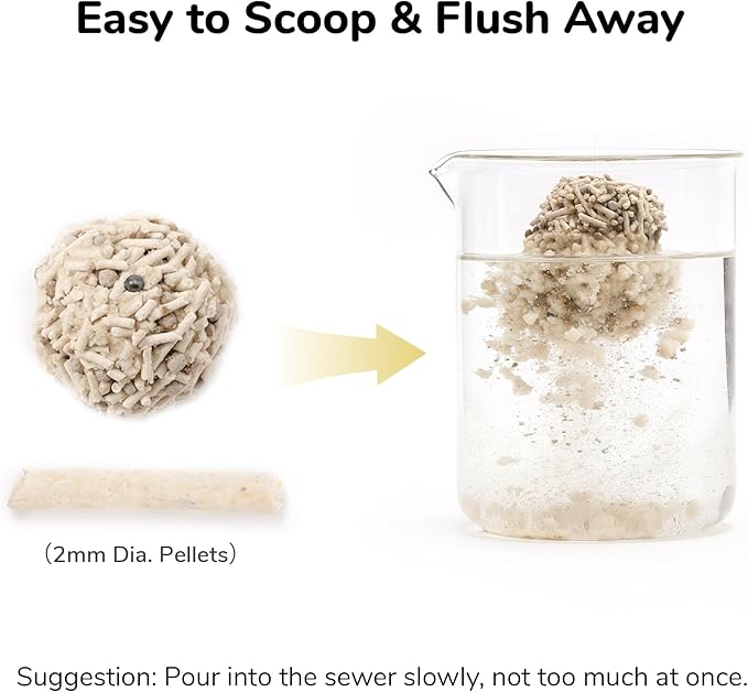 FUKUMARU Mixed Cat Litter (White tea) 4*2.7 kg/6 LB ( 4 Package) - Image 5